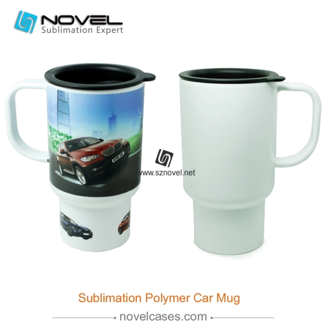 Sublimation Custom Design Polymer Plastic Car Mug