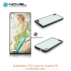 Subliamtion silicone Phone Case For huawei p6