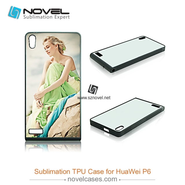 Subliamtion silicone Phone Case For huawei p6
