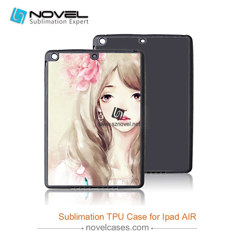 For iPad Air/iPad 5 Sublimation Blank 2D TPU Rubber Back Shell Cover