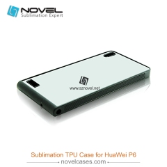 Subliamtion silicone Phone Case For huawei p6