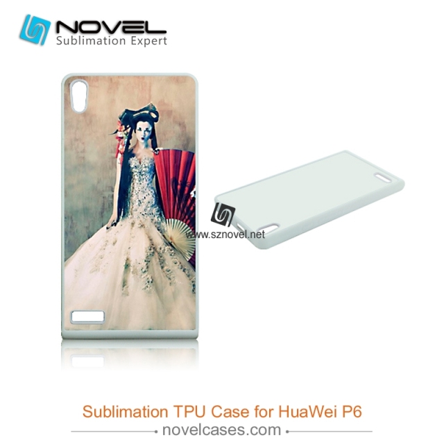 Subliamtion silicone Phone Case For huawei p6