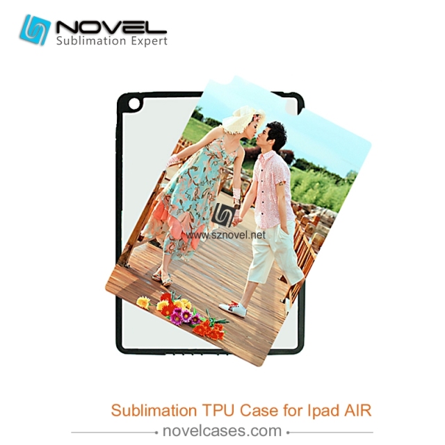 For iPad Air/iPad 5 Sublimation Blank 2D TPU Rubber Back Shell Cover