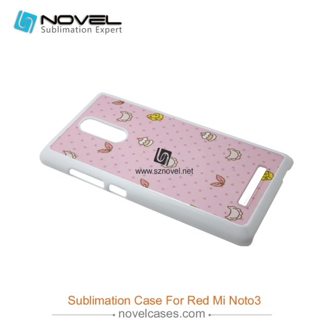 2D Sublimation Plastic Phone Case for redmi note 3