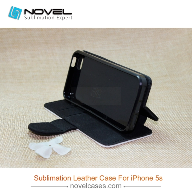For iPhone 5/5S/SE Sublimation Blank PU Leather Mobile Phone Case