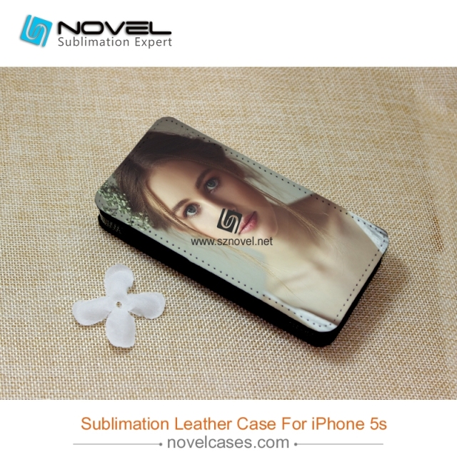 For iPhone 5/5S/SE Sublimation Blank PU Leather Mobile Phone Case