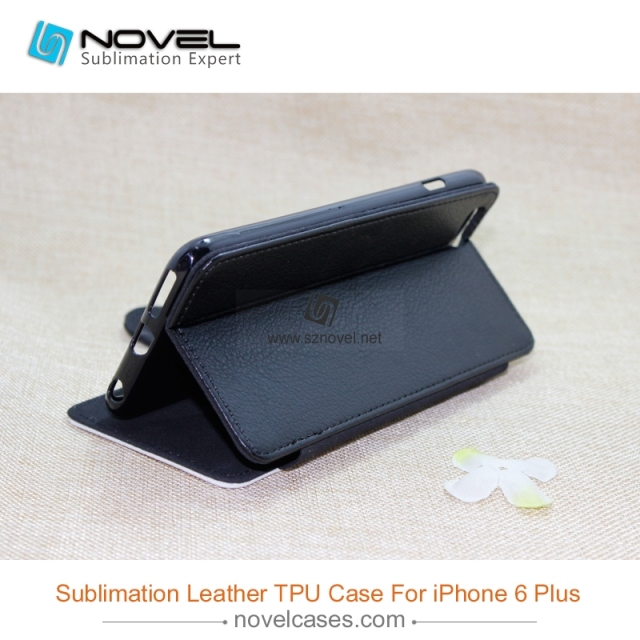 For iPhone 6 Plus Sublimation Custom Design PU Leather Mobile Phone Shell