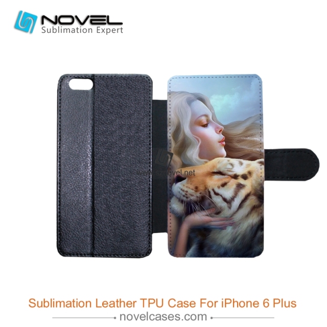 For iPhone 6 Plus Sublimation Custom Design PU Leather Mobile Phone Shell