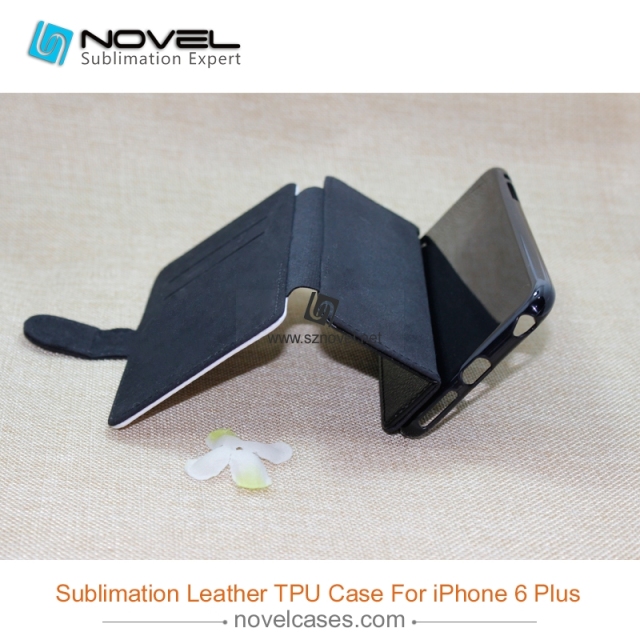 For iPhone 6 Plus Sublimation Custom Design PU Leather Mobile Phone Shell