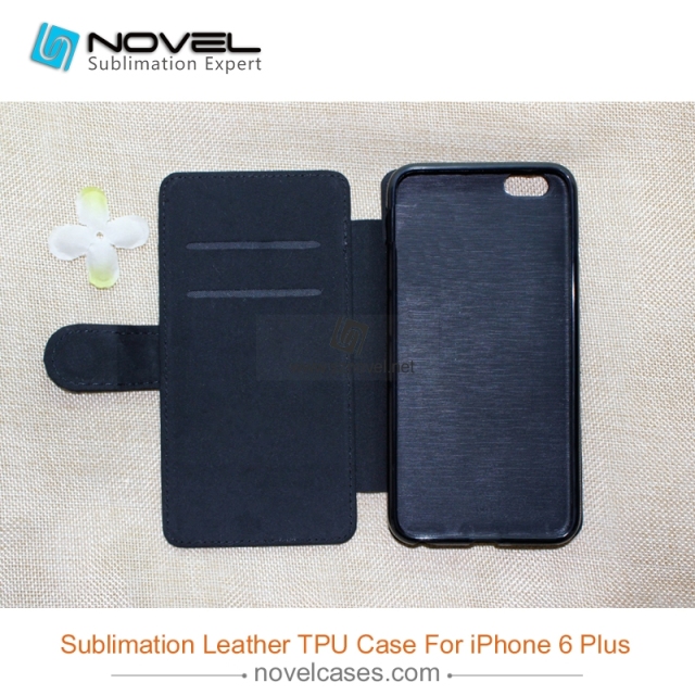 For iPhone 6 Plus Sublimation Custom Design PU Leather Mobile Phone Shell