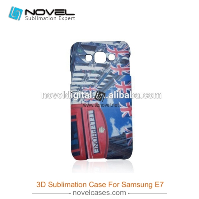 For SAM Galaxy E7 Sublimation 3D Blank Plastic Phone Case