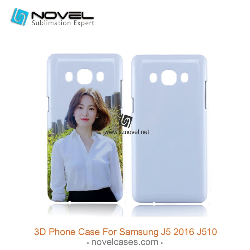 For Galaxy J5 2016/J510x Sublimation 3D Blank Plastic Phone Case