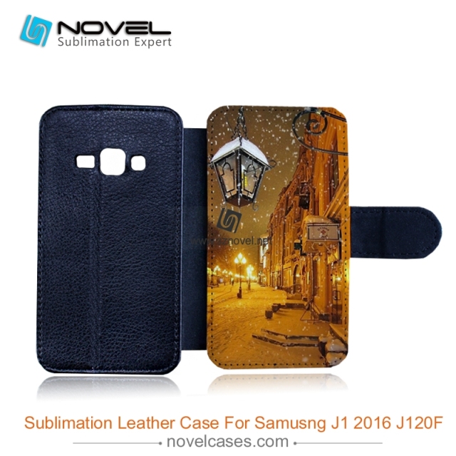 2016 new sublimation custom design pu leather cases for Sam galaxy J120 (2016 model )