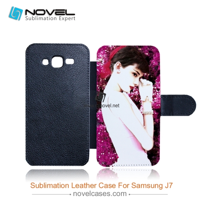 sublimation custom design pu leather cases for Sam J7