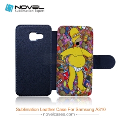 sublimation custom design pu leather cases for Sam galaxy A310(2016 A3 model )