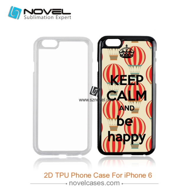 2D Sublimation soft tpu Phone Case for iphone 6
