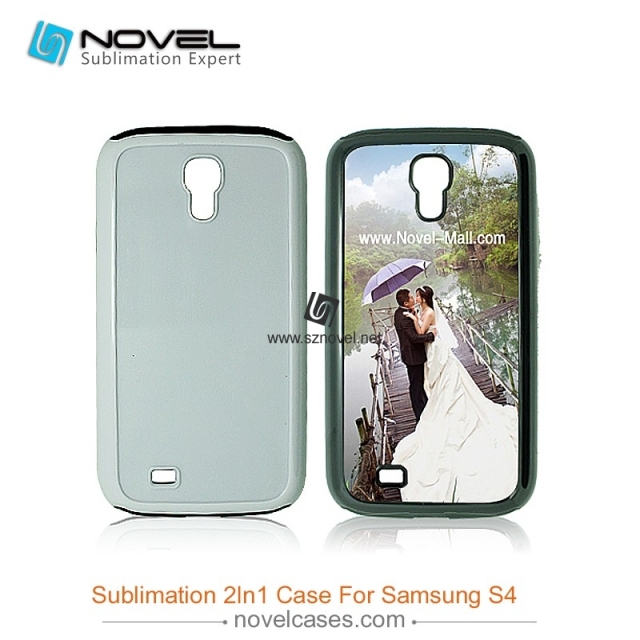 For Galaxy S4 Blank Sublimation 2D 2IN1 Heat Duty Cell Phone Shell