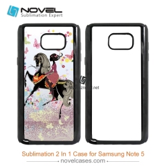 For Galaxy Note 5 Sublimation 2D Blank 2 in 1 Phone Case