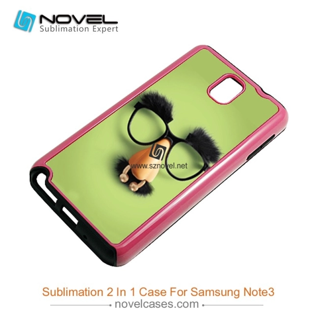 For Galaxy Note 3 DIY Sublimation Blank 2D 2IN1 Dual Protective Smartphone Cover