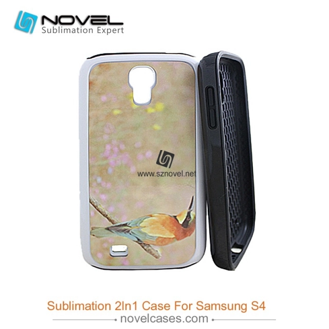 For Galaxy S4 Blank Sublimation 2D 2IN1 Heat Duty Cell Phone Shell