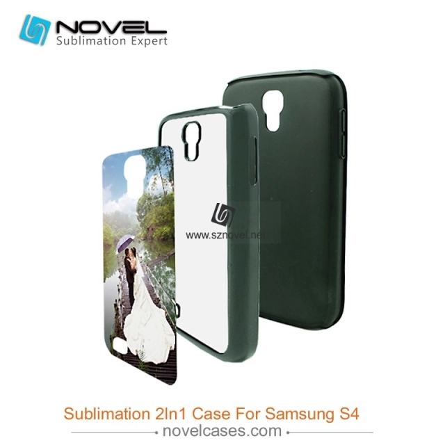 For Galaxy S4 Blank Sublimation 2D 2IN1 Heat Duty Cell Phone Shell