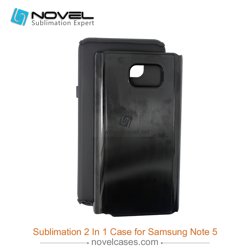 For Galaxy Note 5 Sublimation 2D Blank 2 in 1 Phone Case