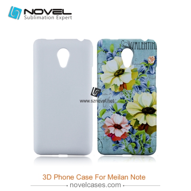 For Meizu Meilan Note DIY Sublimation 3D Plastic Blank Phone Cover