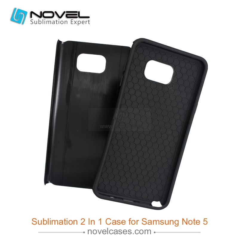 For Galaxy Note 5 Sublimation 2D Blank 2 in 1 Phone Case