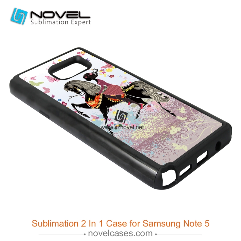 For Galaxy Note 5 Sublimation 2D Blank 2 in 1 Phone Case