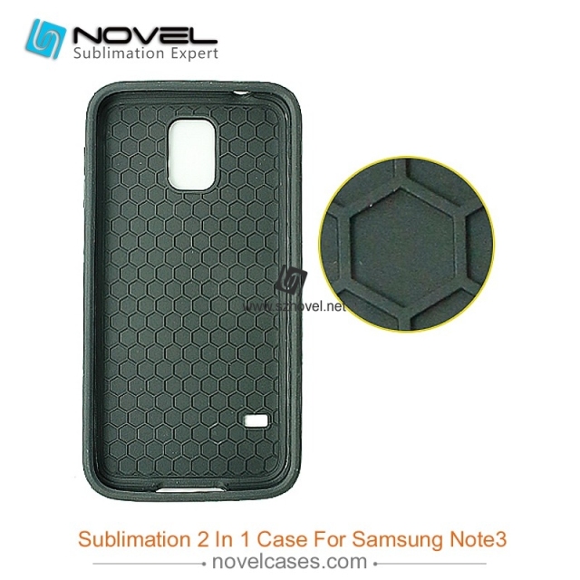 For Galaxy Note 3 DIY Sublimation Blank 2D 2IN1 Dual Protective Smartphone Cover