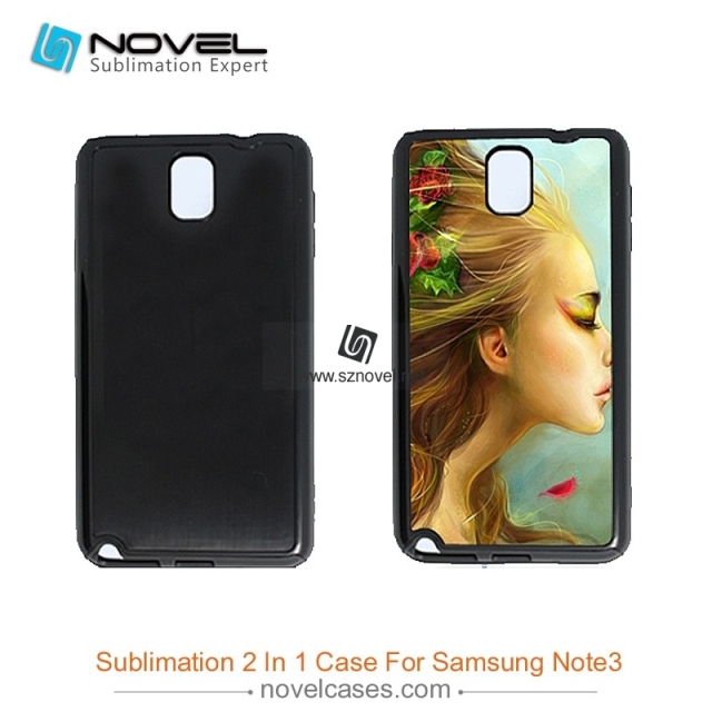 For Galaxy Note 3 DIY Sublimation Blank 2D 2IN1 Dual Protective Smartphone Cover