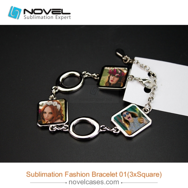 fashionable Sublimation bracelet, Squre Shape