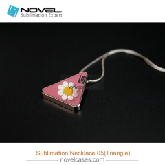 fashionable custom design Sublimation necklace, Triangle shape
