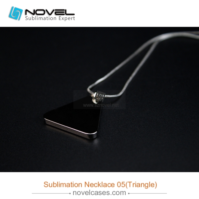 fashionable custom design Sublimation necklace, Triangle shape