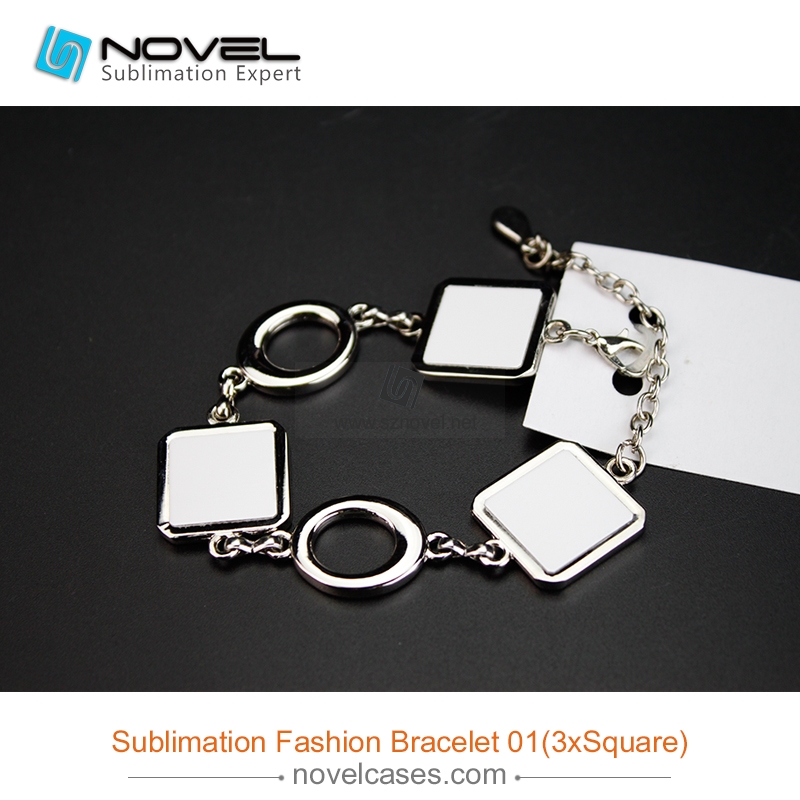 fashionable Sublimation bracelet, Squre Shape