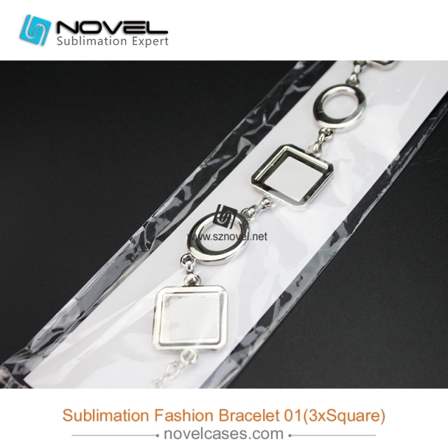 fashionable Sublimation bracelet, Squre Shape