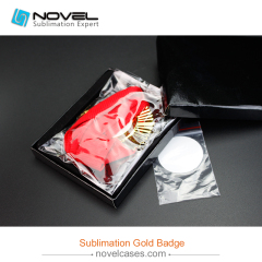 Hot sale !!! Custom design Sublimation gold badge