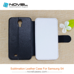 for Sam galaxy S4 sublimation pu leather phone cover