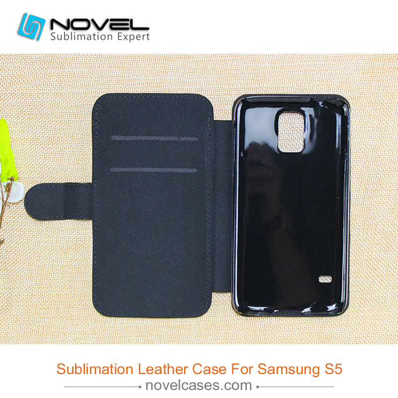 For Sam galaxy S5 sublimation pu leather phone cover