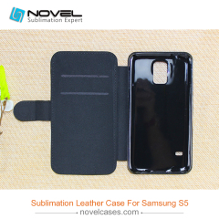 For Sam galaxy S5 sublimation pu leather phone cover