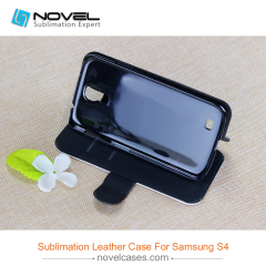 for Sam galaxy S4 sublimation pu leather phone cover