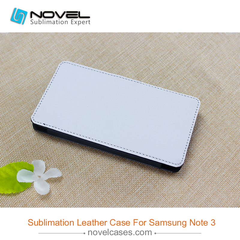 for Sam galaxy note 3  sublimation pu leather phone cover with function of standing
