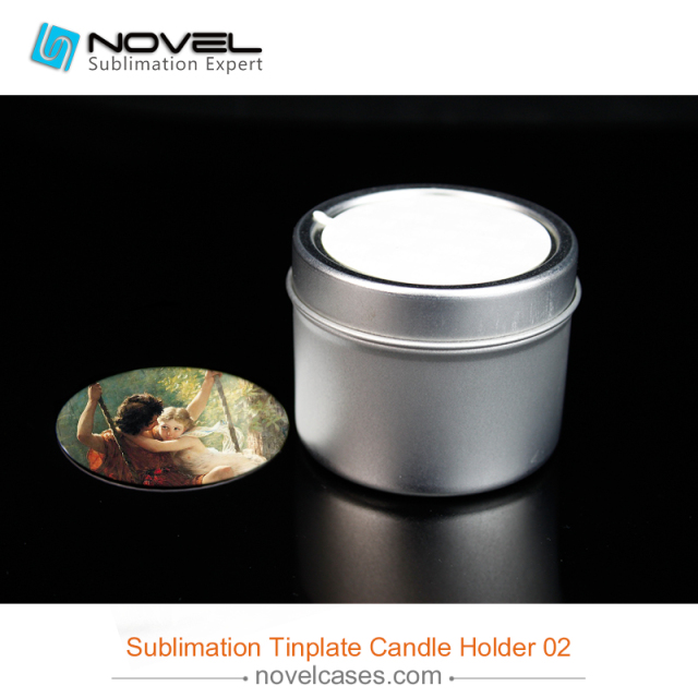 Custom Design Sublimation Tinplate  Candle Holder 02