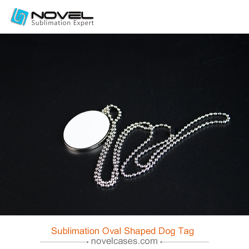 Sublimation Dog Tag, Oval shape
