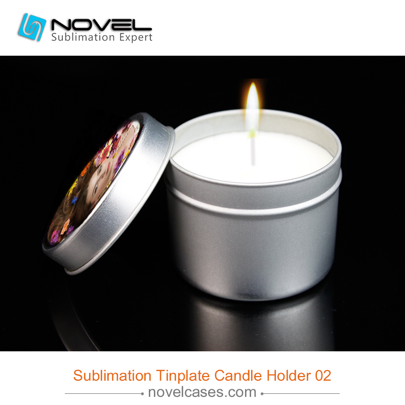 Custom Design Sublimation Tinplate  Candle Holder 02