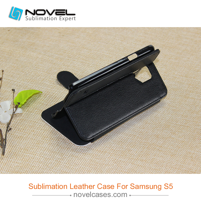 For Sam galaxy S5 sublimation pu leather phone cover