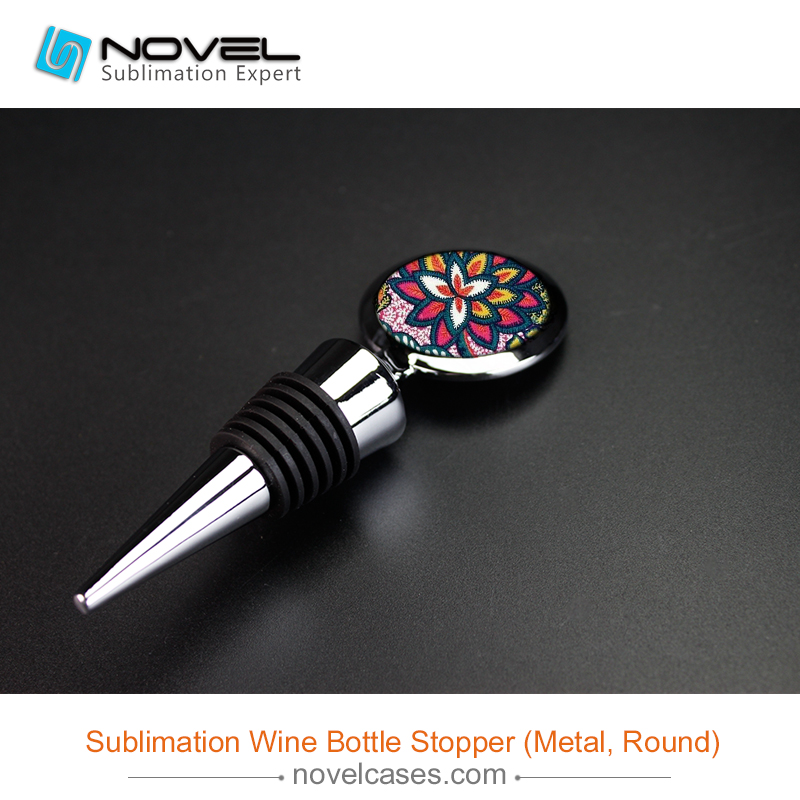 Sublimation Wine Bottle Stopper,Round Shape