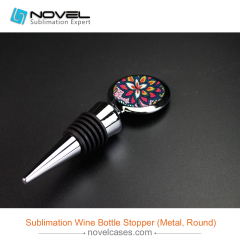 Sublimation Wine Bottle Stopper,Round Shape
