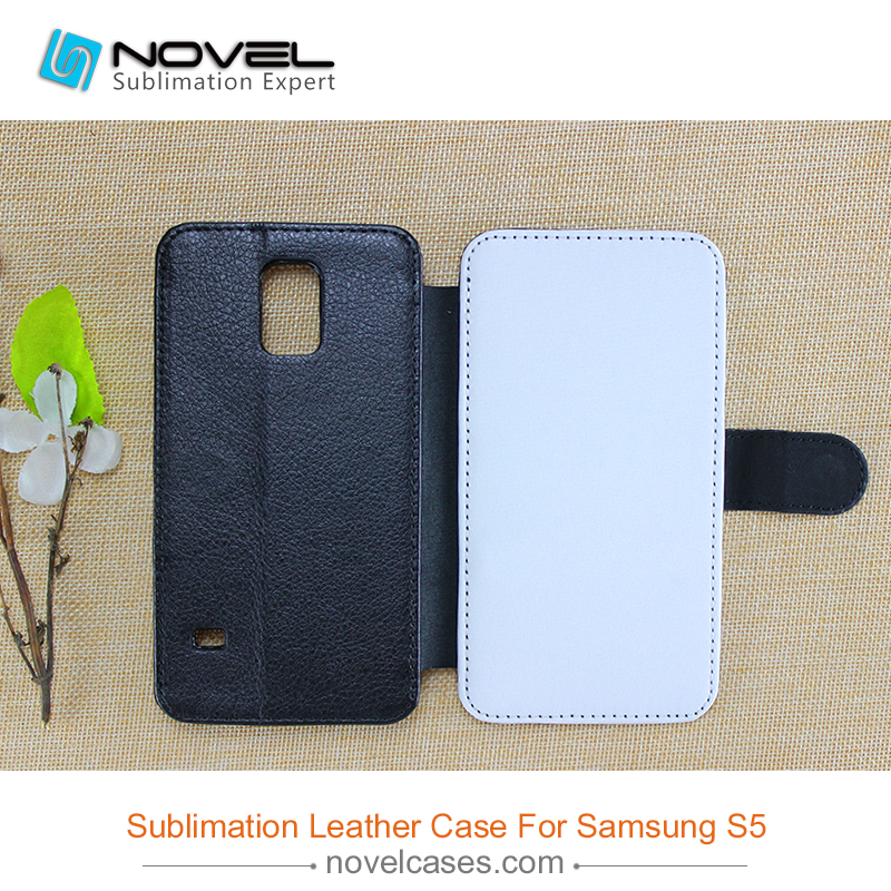For Sam galaxy S5 sublimation pu leather phone cover