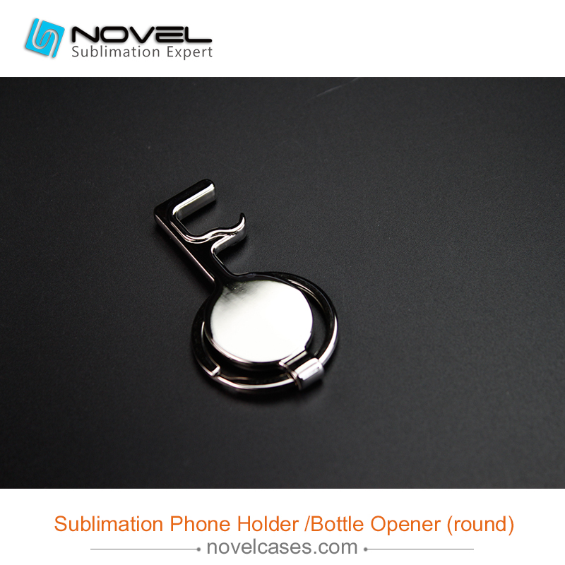Sublimation phone holder Bottle Opener, Round Shape